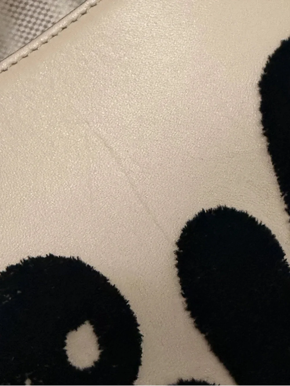 Oscar de la Renta Tan Satchel with Black Appliqué